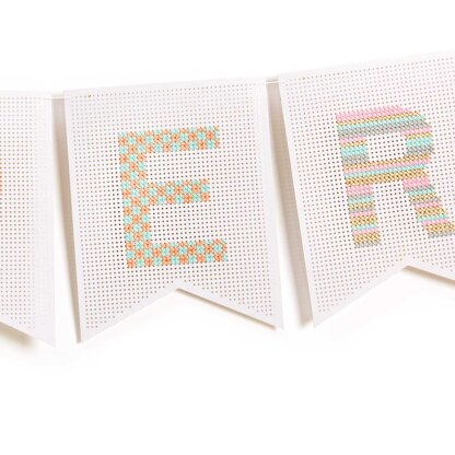 Rico Cross-Stitch Kit - Alphabet Banner - 80189-52-00 - 16.5cm x 20.5cm