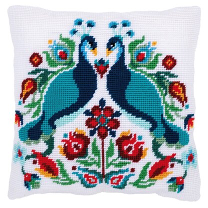 Vervaco Pauline the Peacock Cushion Tapestry Kit - 40 x 40cm / 16" x 16"
