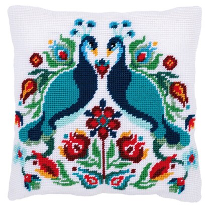 Vervaco Pauline the Peacock Cushion Needlepoint Kit