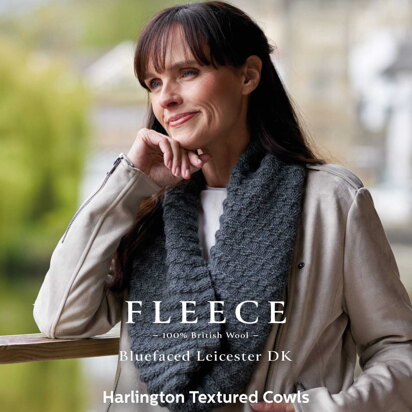 Harlington Textured Cowls in West Yorkshire Spinners Bluefaced Leicester DK - DBP0179 - Downloadable PDF 