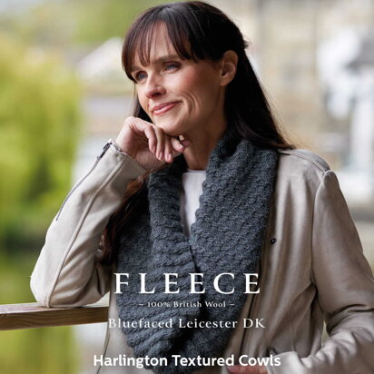 Harlington Textured Cowls in West Yorkshire Spinners Bluefaced Leicester DK - DBP0179 - Downloadable PDF