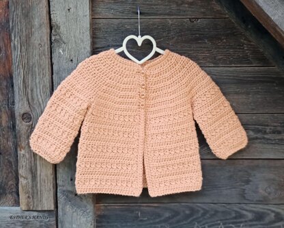 Crochet baby cardigan - Zoe Cardigan