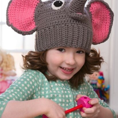 Elephant Hat in Red Heart With Love Solids - LW4192