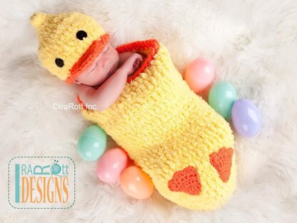 Quacky Easter Ducky Baby Hat and Cocoon Set