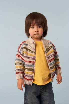 Standout Stripes Cardigan in Lion Brand Vanna's Choice - 60812A