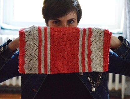 Lace and Stripes Cowl