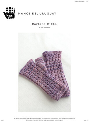 Martine Mitts in Manos del Uruguay Silk Blend Fino