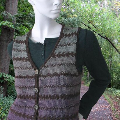 Misty Morning Vest - knitting pattern