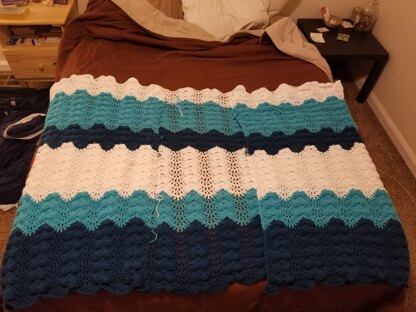 King seaside ripple afghan