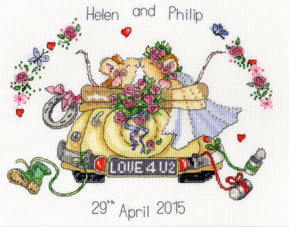 Bothy Threads Just Married Cross Stitch Kit - 28cm x 24cm