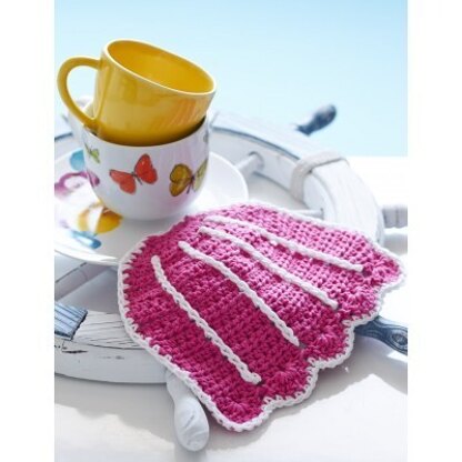 Seashell Dishcloth in Lily Sugar 'n Cream Solids