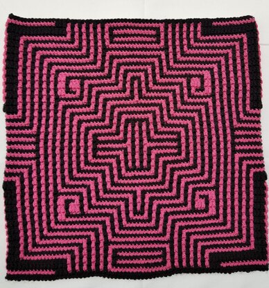 Mosaic Crochet Deco Illusion Cushion