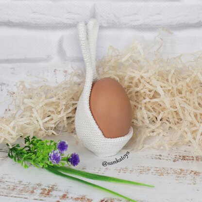 Easter egg stand Ceramic rabbit
