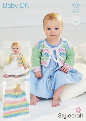 Cardigans and Blanket in Stylecraft Baby Sparkle DK - 9995 - Downloadable PDF