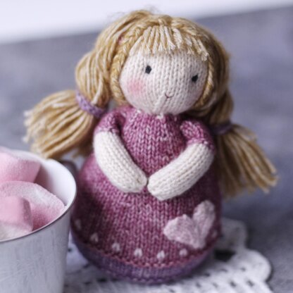 Doll Knitting Pattern - Knitted Doll Lucy