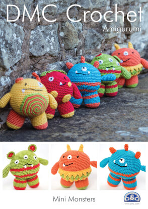 Mini Monsters Toys in DMC Petra Crochet Cotton Perle No. 3 - 15049L/2