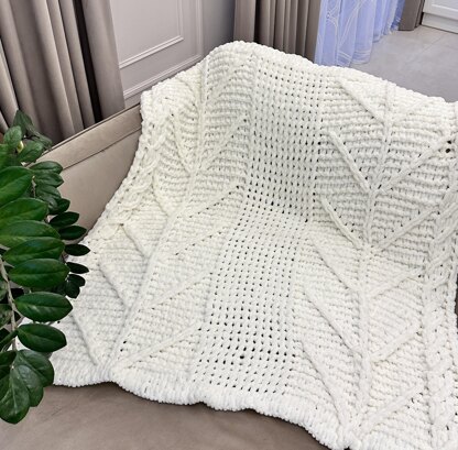 The Wavy Tree Blanket Pattern