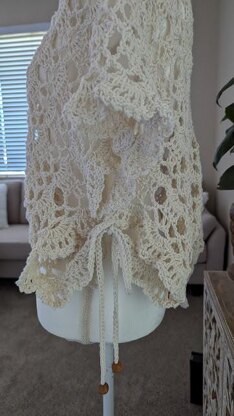 Ivory Breeze Crochet Butterfly Lace Bolero