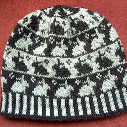 Rabbit beanie - knitting pattern