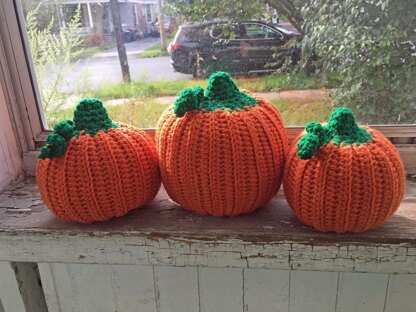 Stuffed Pumpkin Trio