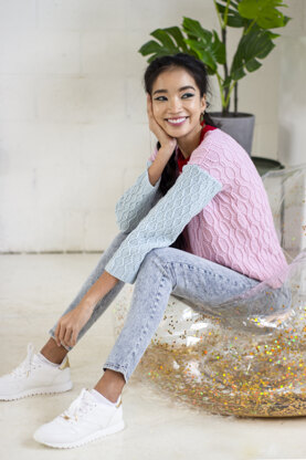 Women's Lollipop Pullover in Universal Yarn Fibra Natura Donnina - Downloadable PDF