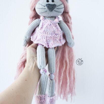 Beads jointed cat doll