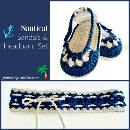 Nautical Sandals and Headband