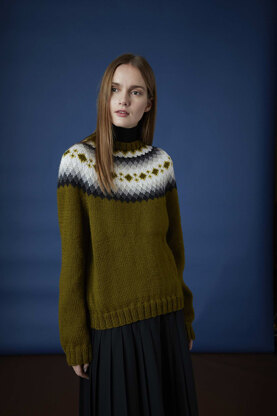 Katrin Sweater - Knitting Pattern For Women in Debbie Bliss Cashmerino Aran