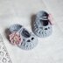 Old Rose Baby Booties
