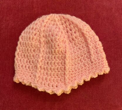 Pink Crochet Baby Beanie Hat