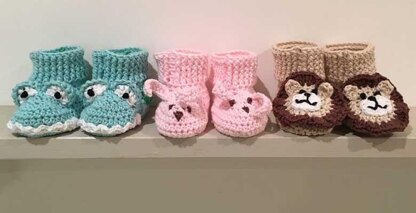 Crochet Animal Booties - Lion, Monster and Bunny Rabbit