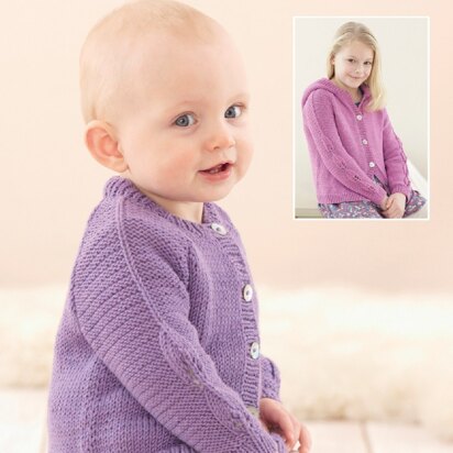 Cardigans in Sirdar Snuggly Baby Bamboo DK - 4667- Downloadable PDF