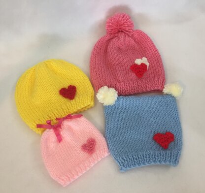 “Tiny Hearts” Baby Hats