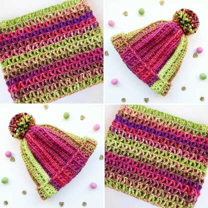 Look on the Bright Side - Chunky Hat and Cowl Pattern