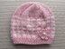 Ridged Check Stitch Hat for a Girl in Sizes 12 months and 2-4 years