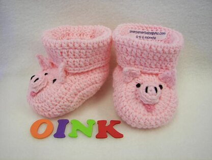 Pig Baby Booties