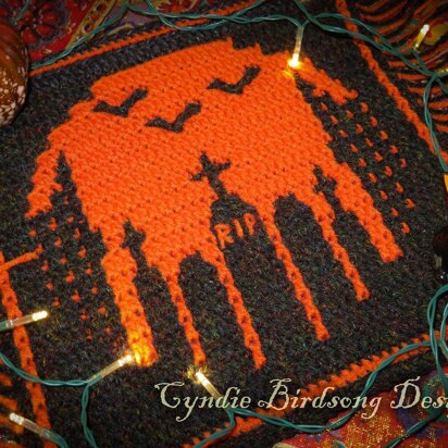 Spooky Moon Overlay Mosaic - Grave Yard