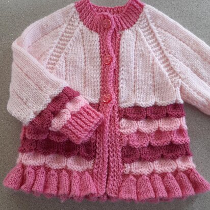 Mermaid baby cardigan