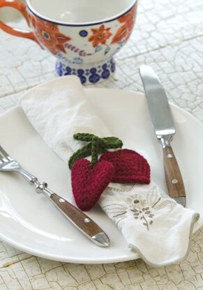 Heart Strings Napkin Tie in Red Heart Soft Solids - LW2291