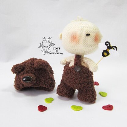 Pebble doll Bear