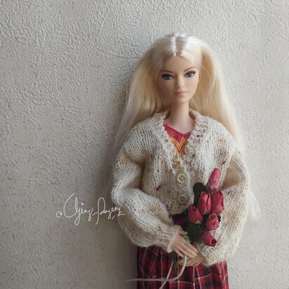 Balloon Cardigan for Barbie doll