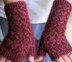 Fuzzy Zig Zag Lace Fingerless Mitts