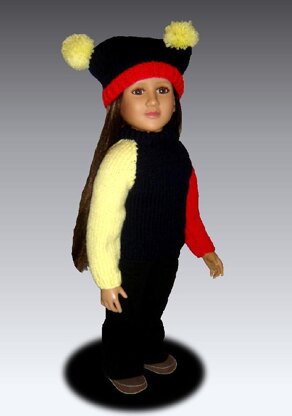 Pattern for 23 inch doll Sweater (My Twinn, My BFF) Raglan Sleeves 608