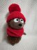 Knit Hedgehog in a red hat