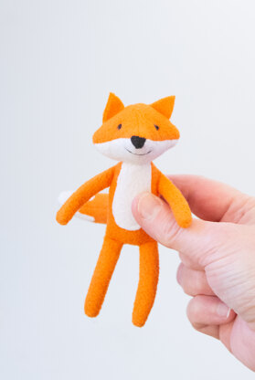 Stuffed miniature fox and wolf