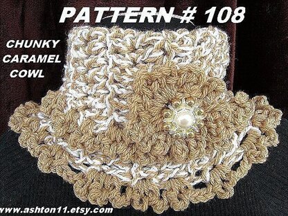 Chunky Caramel Cowl | Crochet Pattern by Ashton11