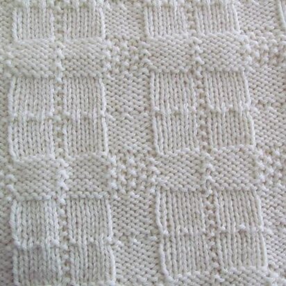 Reversible Plaid Throw and Baby Blanket - knitting pattern