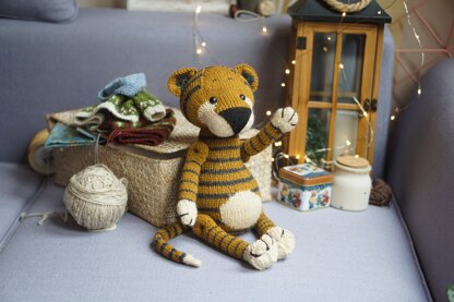 Knitting Pattern - Large Tiger toy