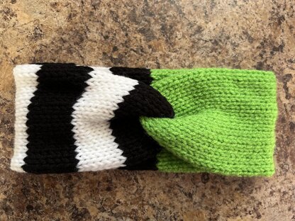 Beetlejuice Inspired Ear Warmer