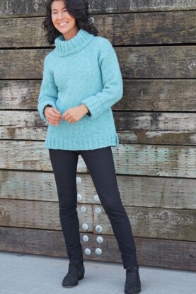 Winter Warmer Tunic in Cascade Yarns Aereo - A340 - Downloadable PDF